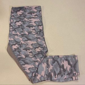 Pink/Gray Camo Fabletics Leggings